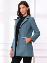 Płaszcz Damski Zimowy z Kołnierzem Stójką o Długim Kroju | Elegancki Płaszcz