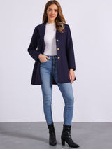 Płaszcz Damski Zimowy o Długim Kroju z Klapami | Elegancki Trencz Damski