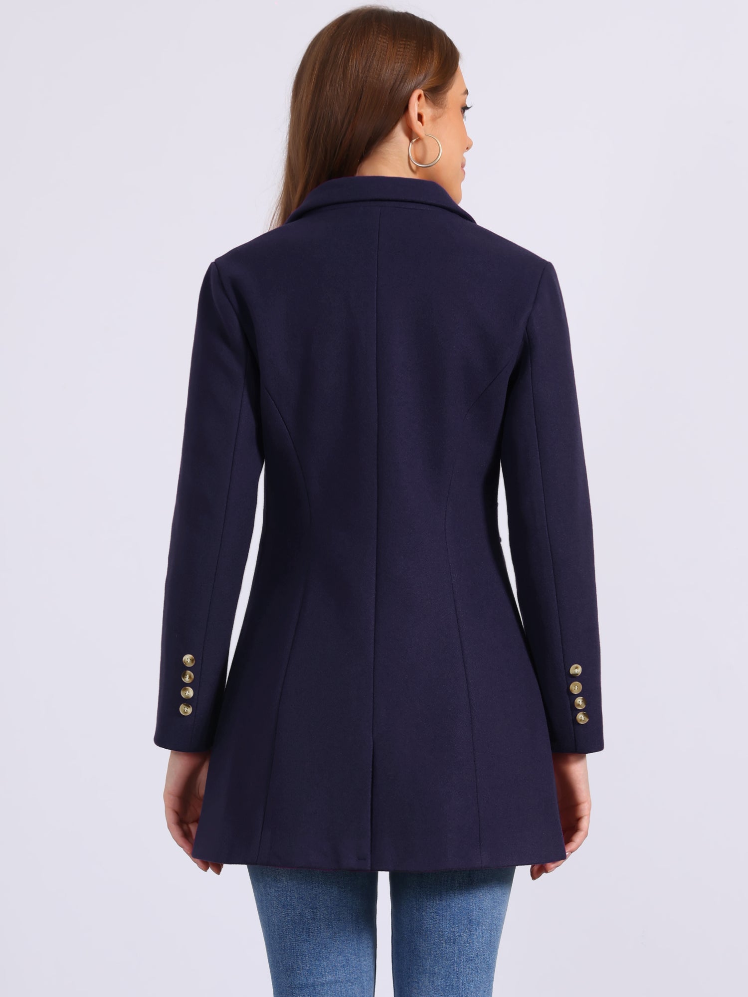 Płaszcz Damski Zimowy o Długim Kroju z Klapami | Elegancki Trencz Damski