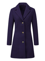 Płaszcz Damski Zimowy o Długim Kroju z Klapami | Elegancki Trencz Damski