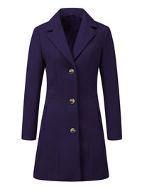 Płaszcz Damski Zimowy o Długim Kroju z Klapami | Elegancki Trencz Damski