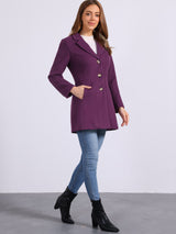 Płaszcz Damski Zimowy o Długim Kroju z Klapami | Elegancki Trencz Damski