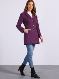 Płaszcz Damski Zimowy o Długim Kroju z Klapami | Elegancki Trencz Damski