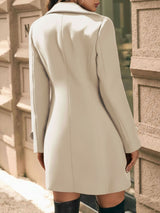 Płaszcz Damski Zimowy z Klapami i Guzikami | Elegancki Płaszcz