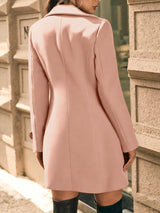 Płaszcz Damski Zimowy z Klapami i Guzikami | Elegancki Płaszcz