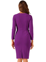 Elegancka Sukienka Ołówkowa z Baskinką | Sukienka Biuro–Elegancja