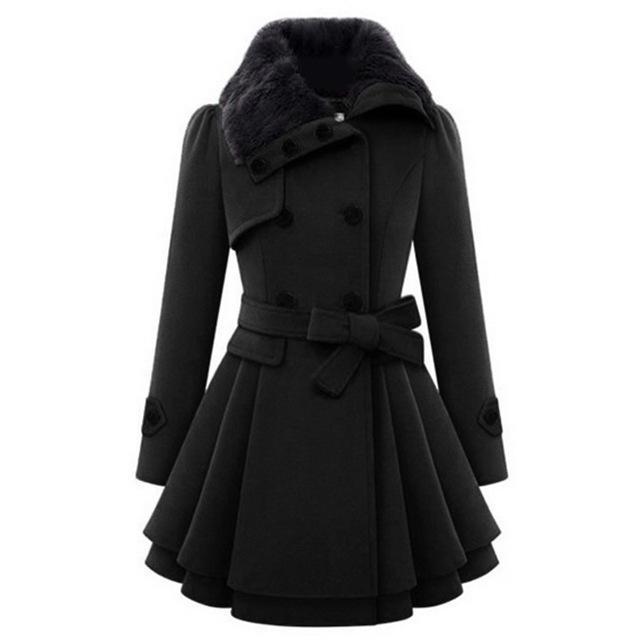 Płaszcz Zimowy Damski w Długim Stylu Overcoat | Elegancka Kurtka Damska na Zimę