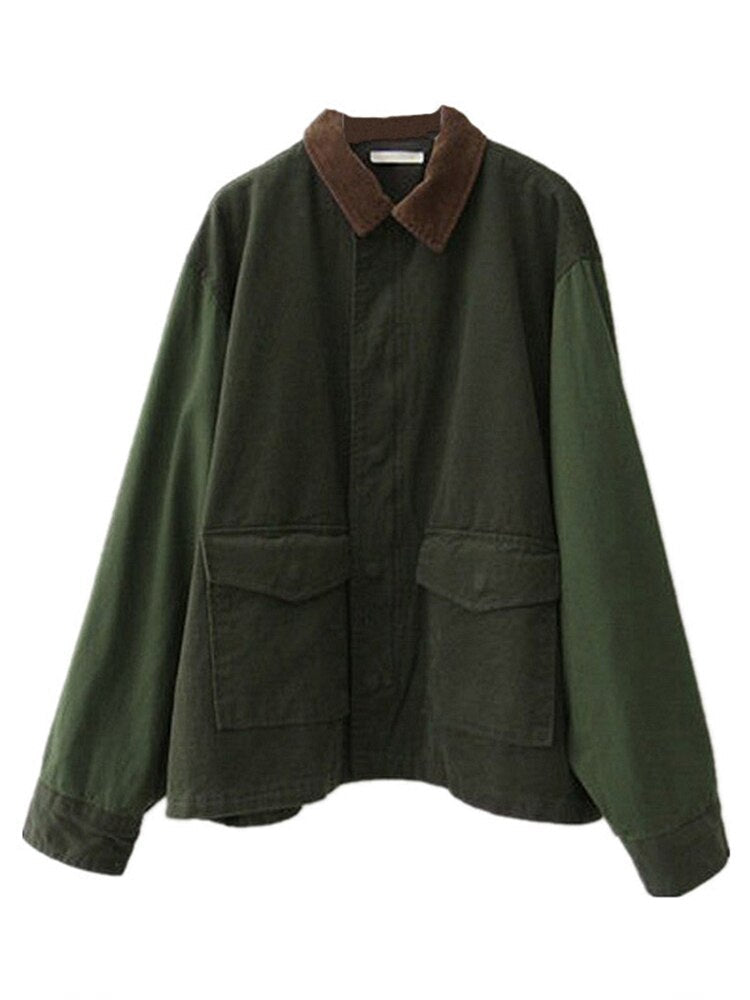 Kurtka Damska Oversize w Stylu Casual | Modna Kurtka Jesienna i Zimowa