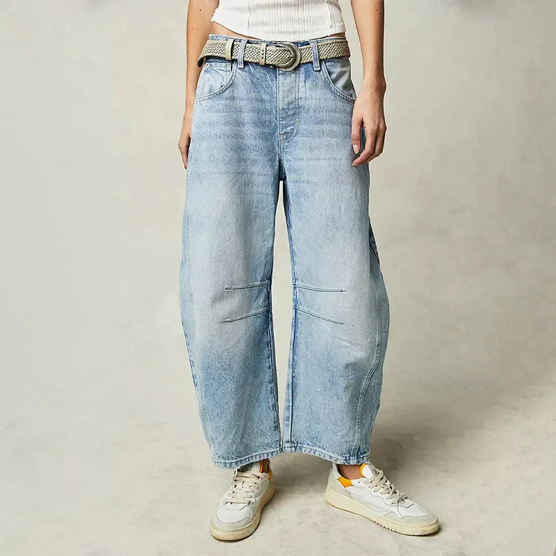 Damskie Jeansy z Szeroką Nogawką | Stylowe Spodnie Jeansowe na Co Dzień