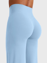 Legginsy Damskie z Wysokim Stanem i Nogawką Dzwony | Model Modelujący