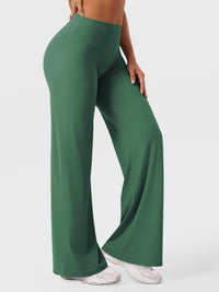 Legginsy Damskie z Wysokim Stanem i Nogawką Dzwony | Model Modelujący