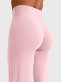 Legginsy Damskie z Wysokim Stanem i Nogawką Dzwony | Model Modelujący