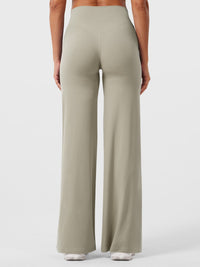 Legginsy Damskie z Wysokim Stanem i Nogawką Dzwony | Model Modelujący