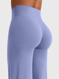 Legginsy Damskie z Wysokim Stanem i Nogawką Dzwony | Model Modelujący